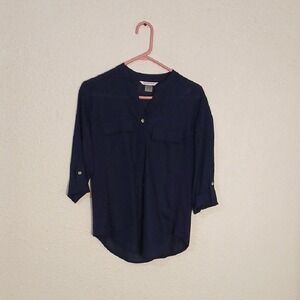 Allison Daley Dark Blue Blouse